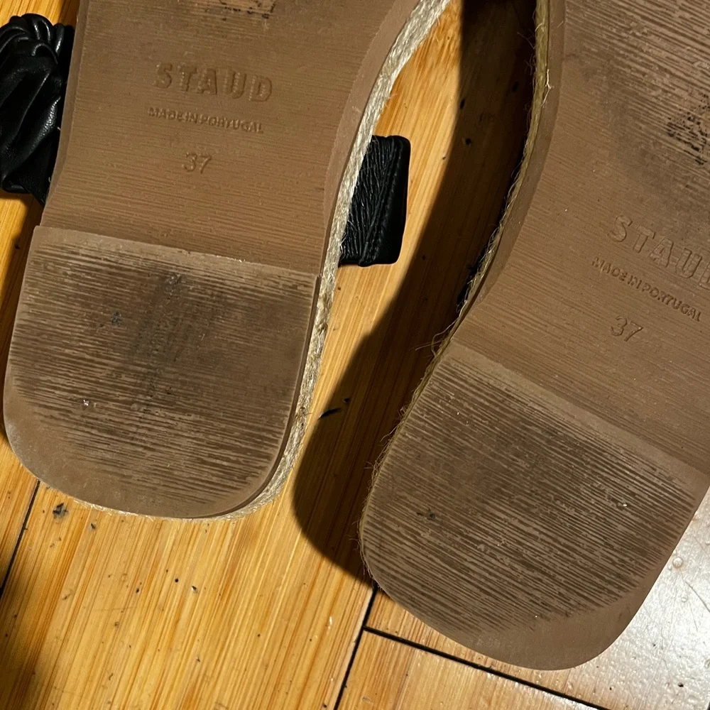 STAUD Maya Espadrille Sandals Black Size EU 37 / US 7